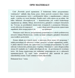 POWTÓRKI PRZED EGZAMINEM. Z BOHATERAMI UTWORÓW ADAMA MICKIEWICZA PRZYPOMINAMY WIADOMOŚCI O RODZAJACH, GATUNKACH I ŚRODKACH POETYCKICH.