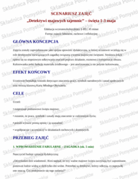 ŚWIĘTA MAJOWE – pakiet: scenariusz zajęć dla klas 1-3 + kolorowanka + krzyżówka (gratis); 1 maja, 2 maja, 3 maja