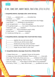 A/An, Some/Any, Many/Much z rzeczownikami policzalnymi i niepoliczalnymi