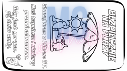 Bezpieczne wakacje - gazetka - prezentacja, napis, kolorowanki