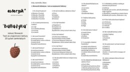 Juliusz Słowacki "Balladyna" - test z treści lektury