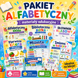 ALFABETYCZNA PRZYGODA – materiały, dzięki którym dzieci uczą się przez zabawę