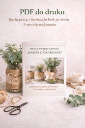 Praca przestrzenna. Wazon z recyklingu