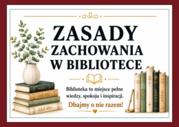 🏷️Zasady zachowania w bibliotece – elegancka gazetka ścienna (9 stron)