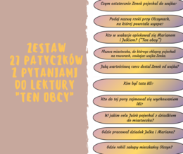 Patyczki lekturowe "Ten obcy"