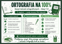 ✍️ ORTOGRAFIA NA 100% – zeszyt ćwiczeń dla klas 7–8