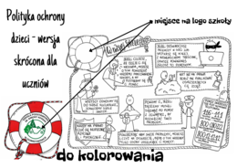 Polityka oraz procedury ochrony dzieci przed krzywdzeniem -wizualna wersja skrócona dla dzieci do kolorowania