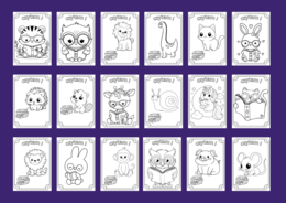 Czytam! - DZIEŃ KSIĄŻKI – Dzień Zwierząt - Galeria – kolorowanka – kolorowanki – biblioteka – świetlica – przedszkole – 35 wersji