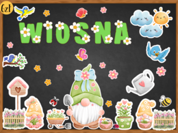 WIOSNA - gazetka, łatwa do wycięcia, grafika XL