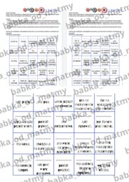 BINGO Z FAKTAMI - przełam lody na początku roku szkolnego!