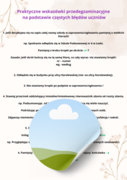Praktyczne wskazówki przed egzaminem E8 z języka polskiego cz. I