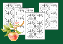 🍎 Jabłkowe potyczki językowe 🍏 - Dzień Jabłka - ortografia - nauka o języku - jesień - fiszki - gra - 66 zadań