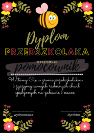 Dyplom przedszkolaka