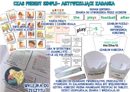 Aktywizujące zadnia na lekcję, czas Present Simple dla klas 4-8 szkoły podstawowej.