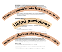 Zagadki detektywistyczne - stacje dydatktyczne Organizm człowieka jako funkcjonalna całość + Układ powłokowy