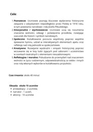 Scenariusz na 11 listopada - Od marzeń do wolności