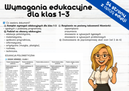 Wymagania edukacyjne dla klas 1-3