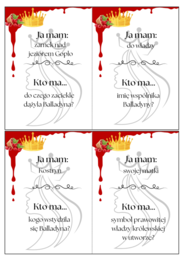 30 kart Ja mam, Kto ma? Balladyna Juliusza Słowackiego, egzamin ósmoklasisty