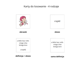 Valentine's Day Bingo Game - gra bingo walentynki - język angielski