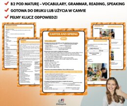 Easter & Spring B2/B2+ – komplet lekcji (vocabulary, reading, grammar, speaking + key)