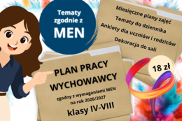 PLAN PRACY WYCHOWAWCY zgodny z MEN2026/2027- klasy IV, V, VI, VII, VIII