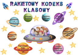 🚀 Gazetka Rakietowy Kodeks Klasowy –68 stron w rozmiarze A4 i mniejszym| Zestaw kolorowy i biało-czarny w 2 wersjach- idealny do kolorowania