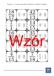 Domino - Mnożenie i dzielenie ułamków | matematyka