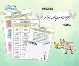 Kreatywne pisanie: Zestaw 12 plansz ćwiczeniowych dla szkoły podstawowej