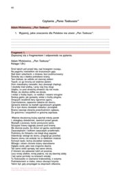 Fragmenty lektur do czytania i omawiania poczas lekcji