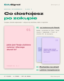 Poznajmy się — fiszki na pierwszą godzinę wychowawczą, klasa 4 (27 kart + instrukcja)