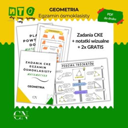 Powtórzenie E8 Egzamin ósmoklasisty – Geometria + 2x GRATIS!