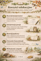 Leśny świat – karta pracy do wiersza ks. Twardowskiego