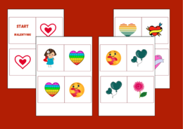 WALENTYNKI – DOMINO PODŁOGOWE – 26 szt. – biblioteka – świetlica – przedszkole