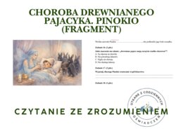 Choroba drewnianego pajacyka. Pinokio (fragment)- czytanie ze zrozumieniem