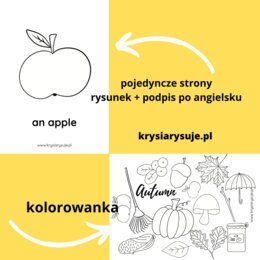 Jesień. Autumn. Kolorowanka
