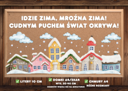 IDZIE ZIMA, MROŹNA ZIMA - Gazetka szkolna/DEKORACJA NA OKNA