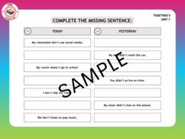 Together 5 Unit 7 - speaking activities