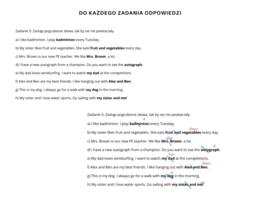 Gramatyka klasa 4: czasowniki z ing, zaimki osobowe w formie dopełnienia, zaimki pytające . Na podstawie podręcznika English Class A1 Unit 8