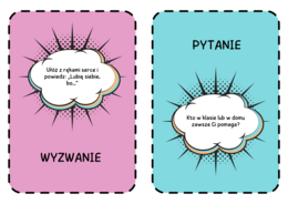 Pytanie czy wyzwanie- 30 kart dla klas 0-3.