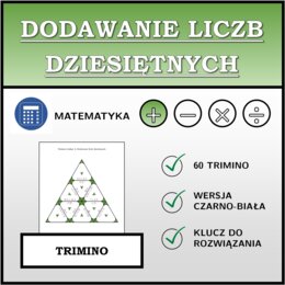 Trimino - Dodawanie liczb dziesiętnych | matematyka