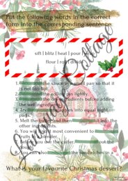 Christmas worksheet B1-B2