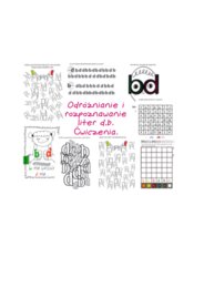 Odróżnianie i rozpoznawanie liter b i d. Ćwiczenia - karty pracy.