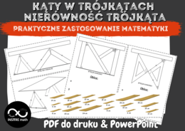 Miary kątów w trójkątach, kąty przyległe i wierzchołkowe, nierówność trójkąta. Projektant mebli. Praktyczne zastosowanie matematyki.