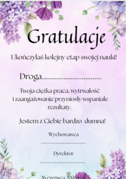 Pakiet: Podziękowania  dla rodziców | Gratulacje  dla dzieci| Dyplomy | (EDYTOWALNY) + Plik pdf
