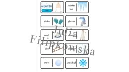 Winter holidays domino/ Ferie zimowe/ Zima / Domino/ Gra/ Gra językowa/ Karty obrazkowe/ Zabawa/ Dzieci/ Warm-up/ Rozgrzewka/ Słowncitwo