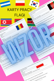 Zestawu 97 kart pracy - Flagi Państw