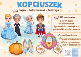 Kopciuszek – bajka, kolorowanki i teatrzyk do druku