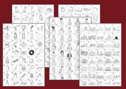 ✍️IKONKI - zestaw 10 ilustracyjnych kart storytellingowych – 400 ikonek do kreatywnego pisania i zabaw językowych