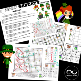 DARMOWA Gra Matematyczna – Złap Skrzaty (Leprechauny). Gra logiczna. Matematyczny Dzień Świętego Patryka.