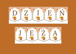DZIEŃ JEŻA – biblioteka – świetlica – girlanda – gazetka – wersja 1